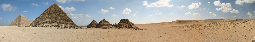 le plateau de Gizeh (panorama)